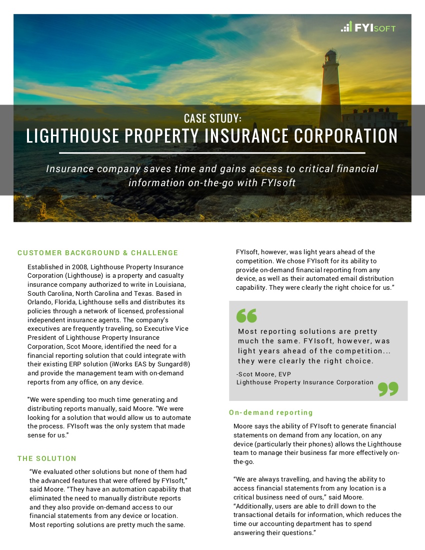 lighthouse insurance company case study